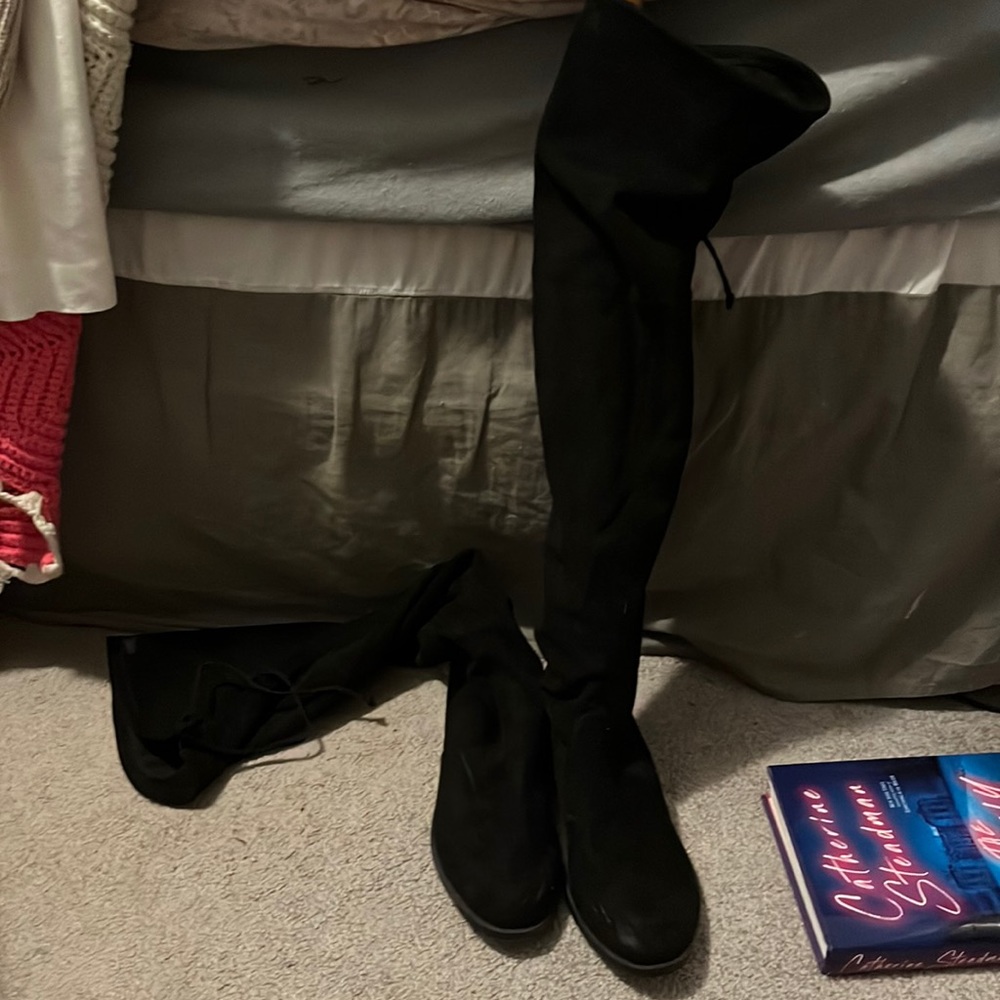 Unisa black suede over the knee boots size 9